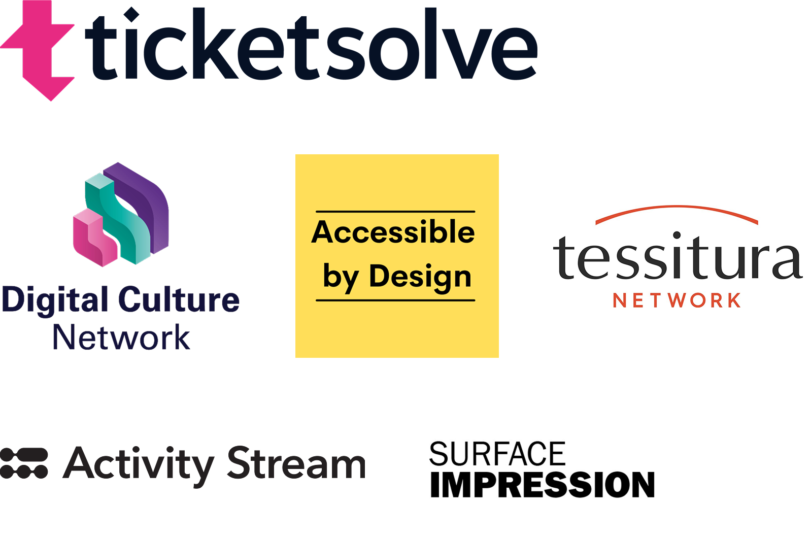 Ticketsolve, Digital Culture Network, Accessible by Design, Tessitura, Activity Stream, Surface Impression