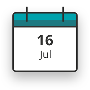 calendar image showing july 16th