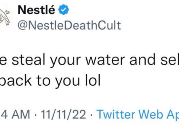 Partial image of Twitter post by Nestle @nestledeathcult