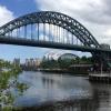 Image of bridge across Tyne with Glasshouse International Centre for Music, Gateshead